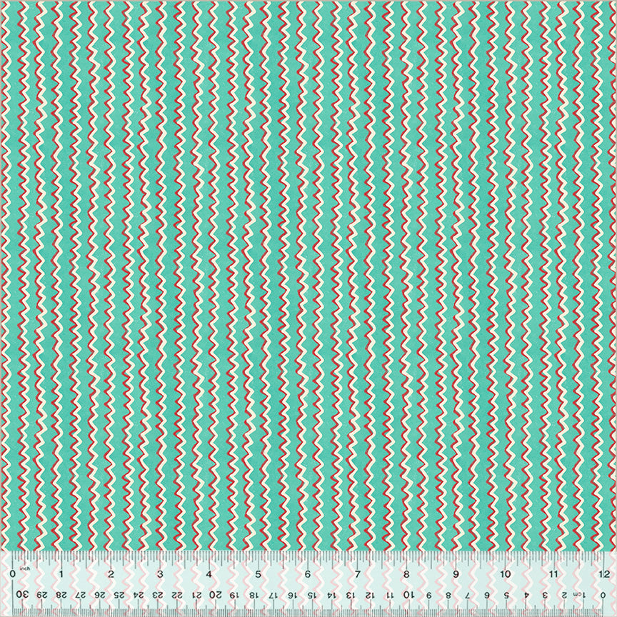 A Very Terri Christmas | Chevron Stripe - Turquoise by Terri Degenkolb for Windham Fabrics | 54109-10