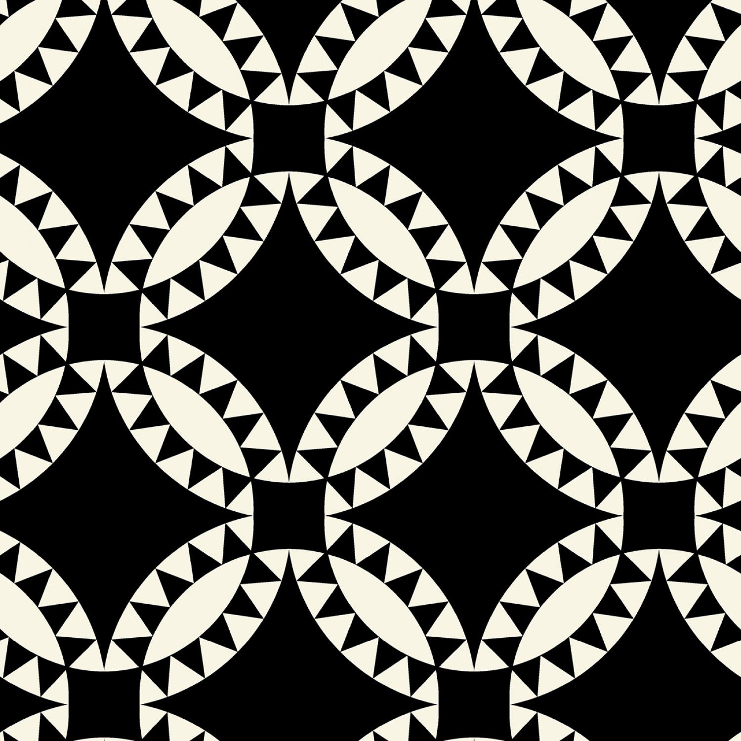 Perfect Points | Black & White Pickle Dish by Whistler Studios for Windham Fabrics | Cheater Print