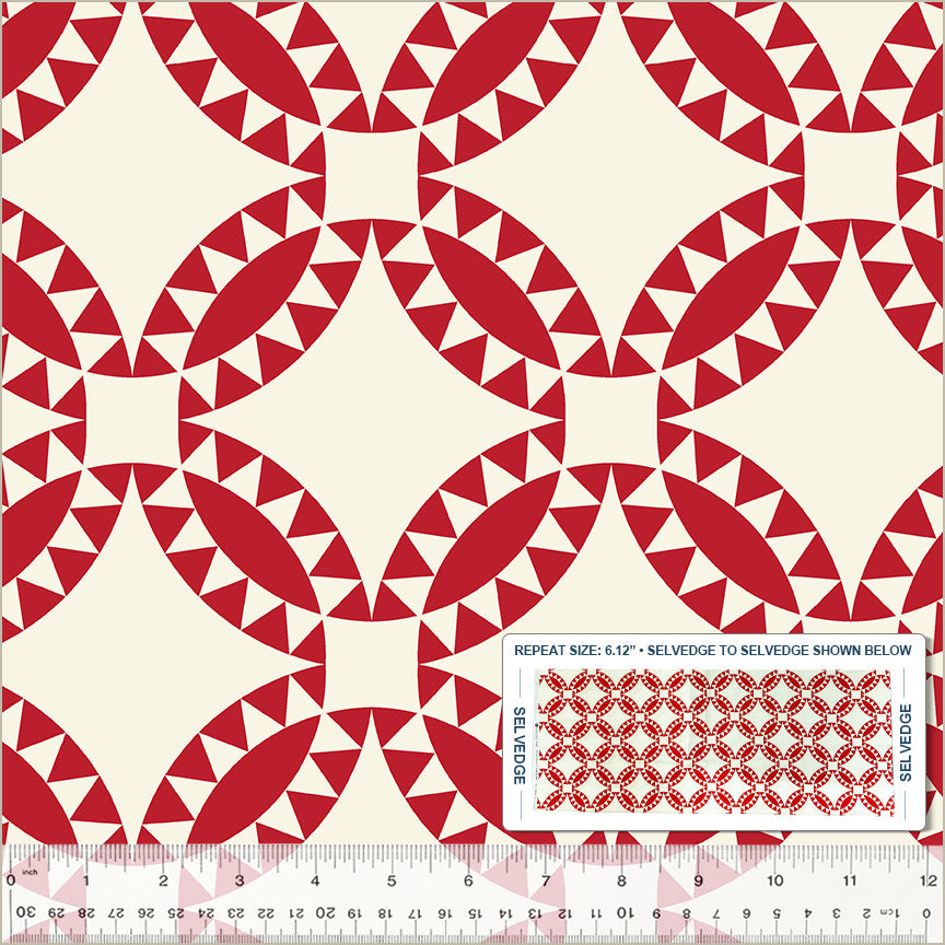 Perfect Points | Red Pickle Dish by Whistler Studios for Windham Fabrics | Cheater Print