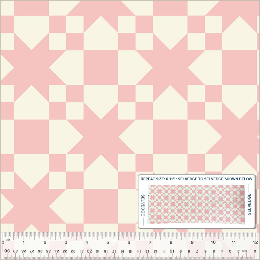 Perfect Points | Blush Missouri Star by Whistler Studios for Windham Fabrics | Cheater Print