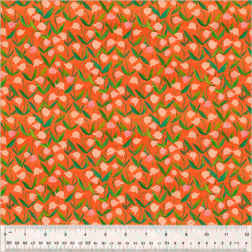 Heather Ross by Hand | Flowerbed - Coral by Heather Ross for Windham | 54257D-12