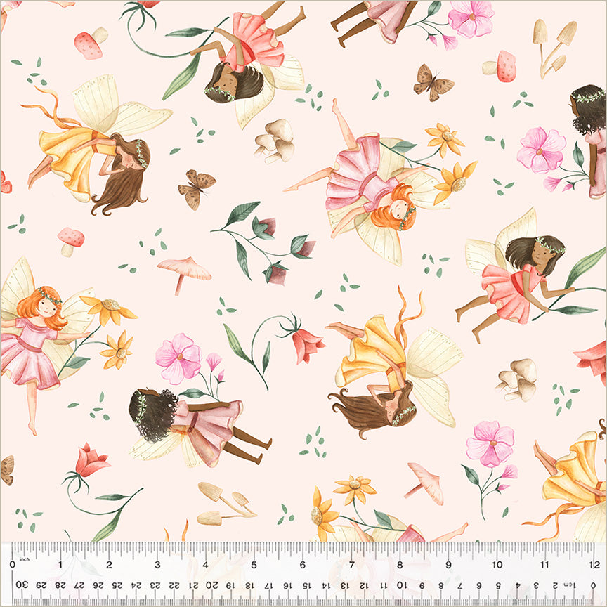 Petal Pixies | Fairyland - Pale Pink by Whistler Studios for Windham Fabrics | 54275-1