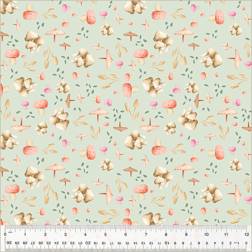 Petal Pixies | Mushroom Garden - Mist by Whistler Studios for Windham Fabrics | 54278-7