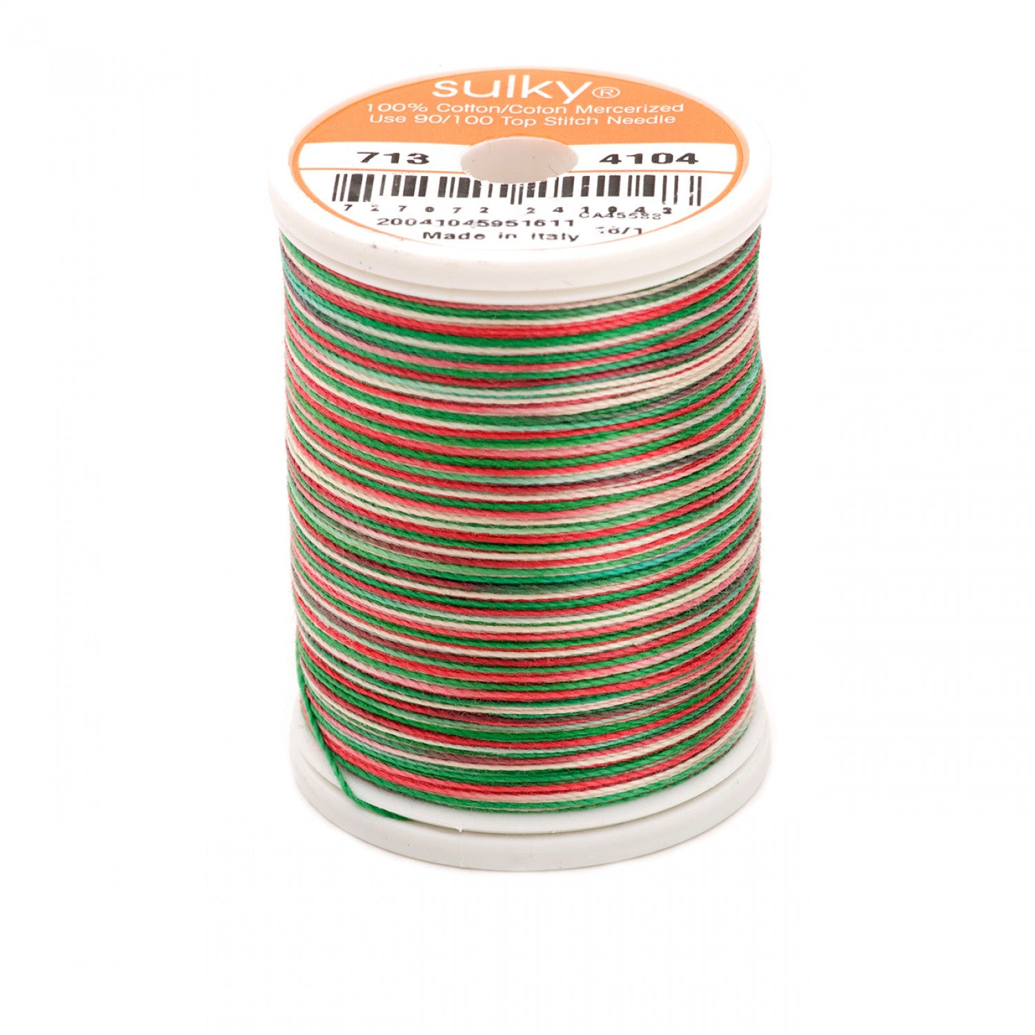 Sulky Blendables 12wt Cotton Thread | Christmas Trio Variegated (#4104) | 330 yards