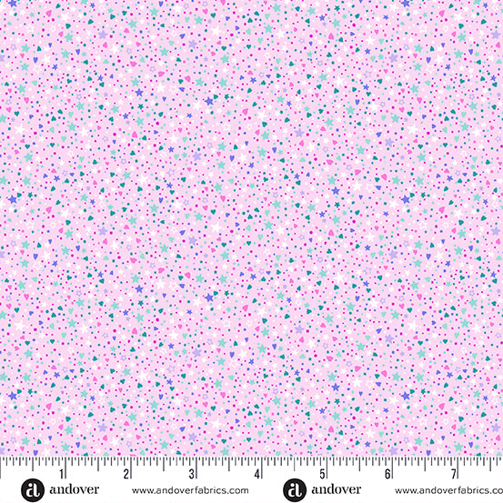 Fairy Dust | Pink Sparkle by Makower UK for Andover Fabrics | MU-053-P