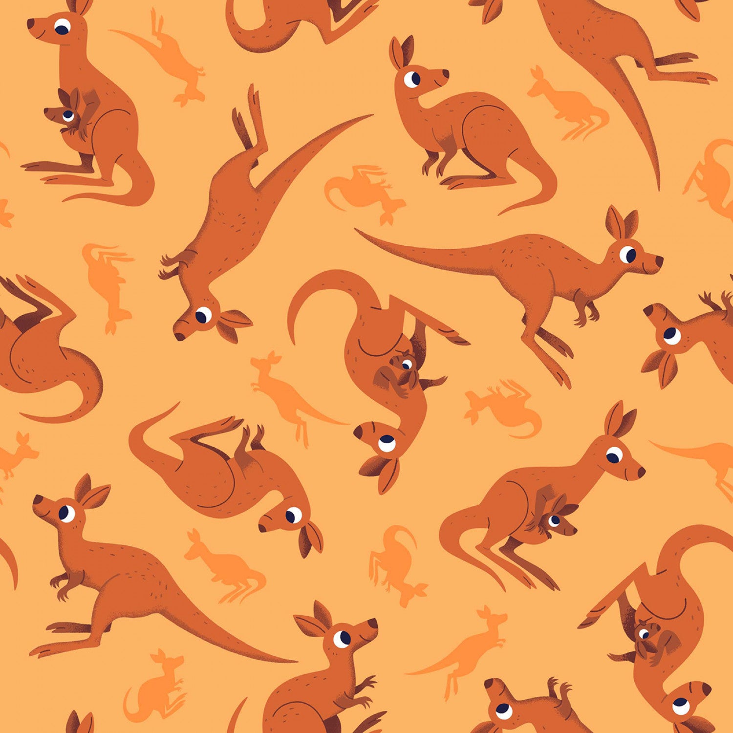 Aussie Oz-Born | Kangaroos Orange by Mel Matthews for Studio E | 8084-33