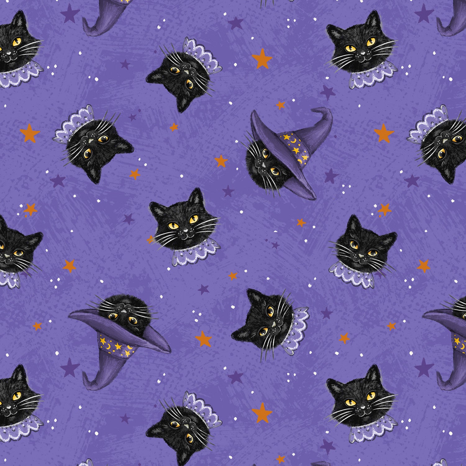 Meow-Gical Night | Cat Head Toss Purple | Michael Davis for Wilmington
