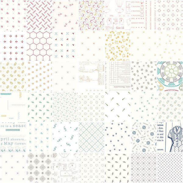 Bee Bundles Limited Edition | Backgrounds Fat Quarter Bundle by Lori Holt for Riley Blake | 42pc