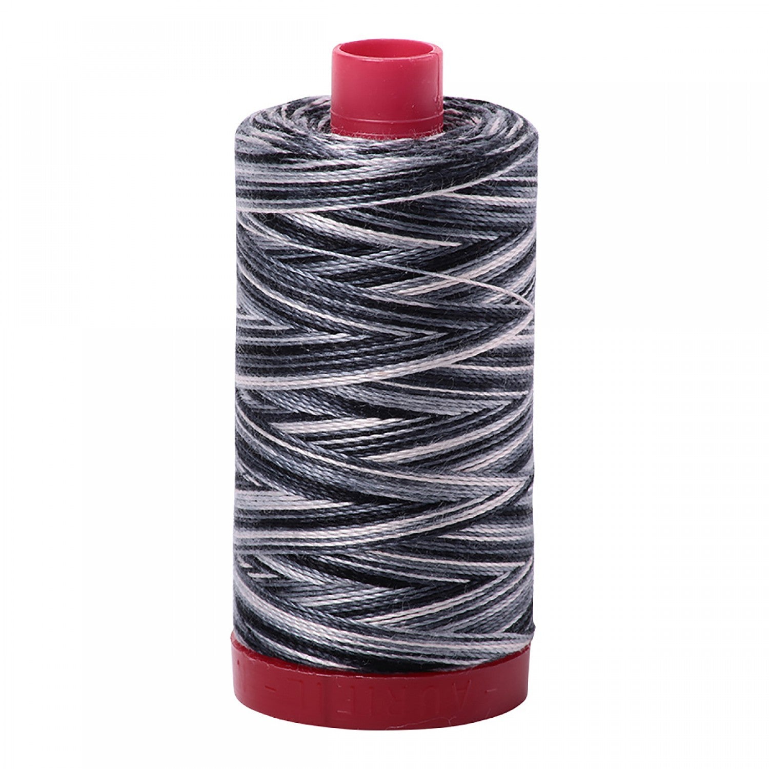 Aurifil 12wt Mako Cotton Thread | Graphite Variegated (#4665) | 356 yds