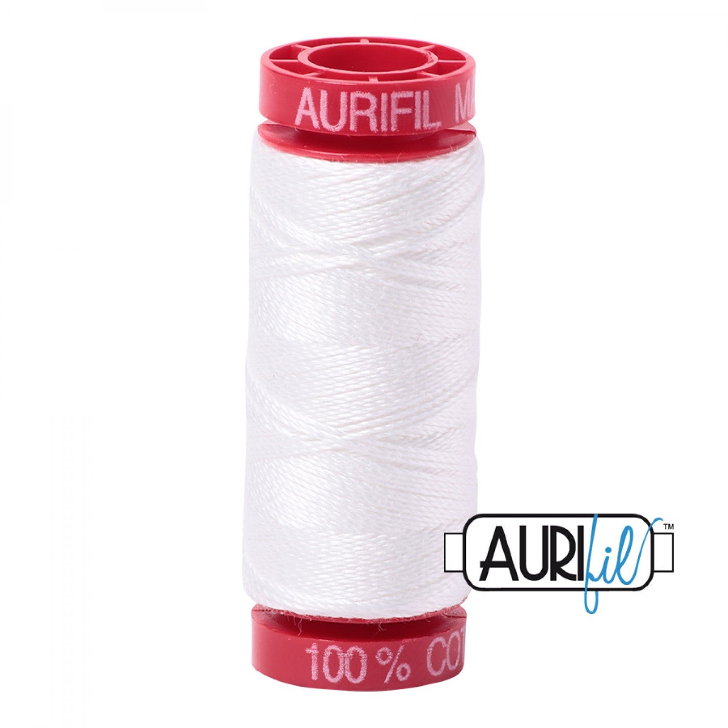 Aurifil 12wt Mako Cotton Thread | Natural White (#2021) | 54 yds