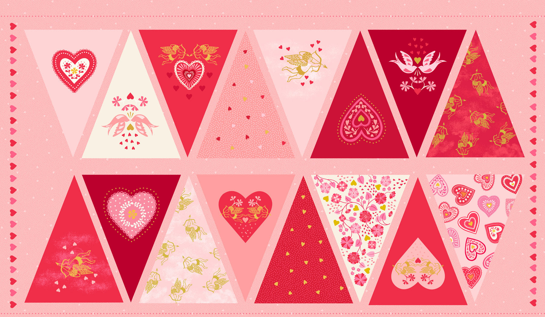 All We Need Is Love | 24" Bunting Panel by Lewis & Irene | A825