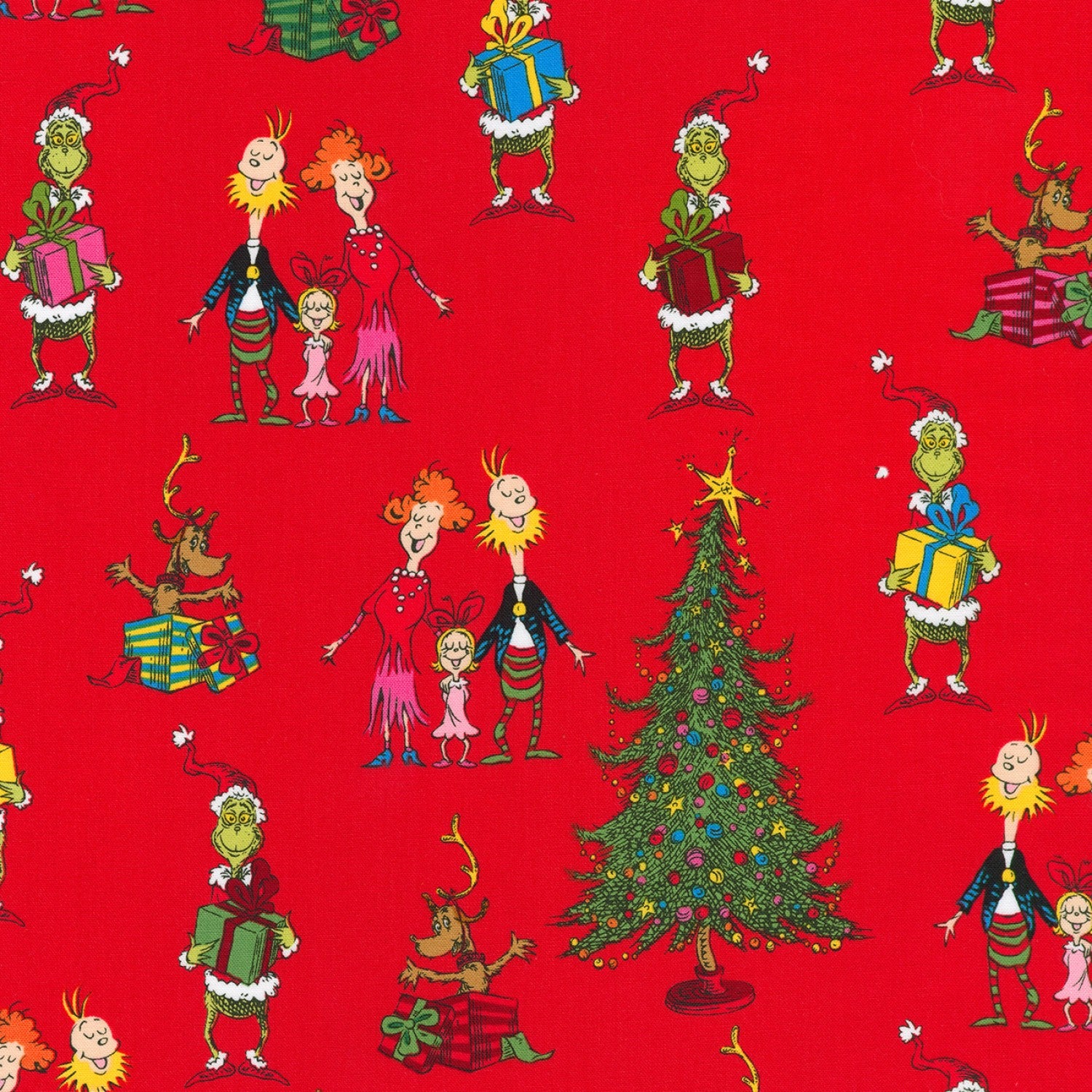 How the Grinch Stole X-Mas | Fat Quarter Bundle by Dr. Seuss for Robert Kaufman | 25pc