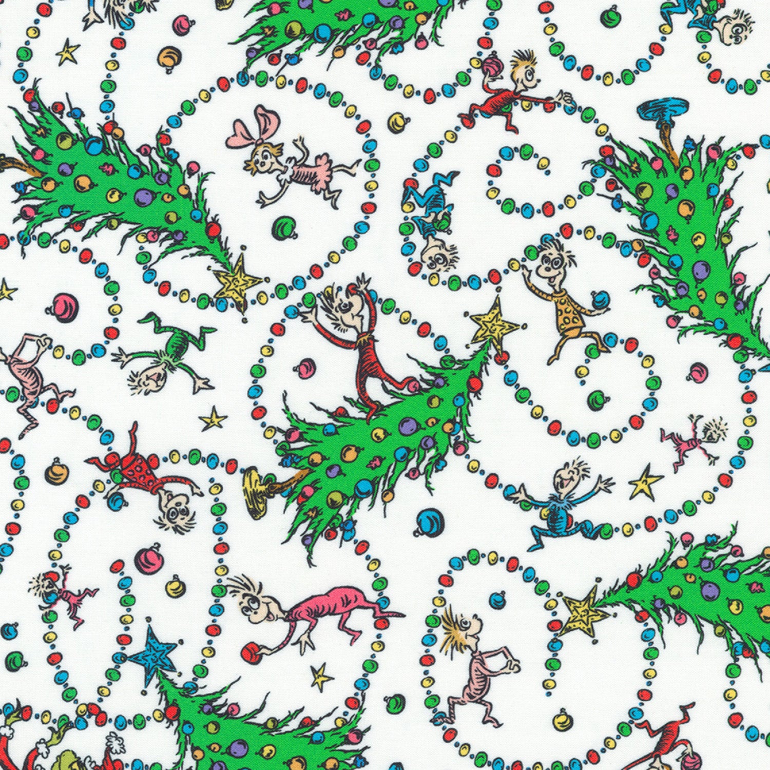 How the Grinch Stole X-Mas | Christmas Trees Candy Cane by Dr. Seuss for Robert Kaufman | ADED-22569-478