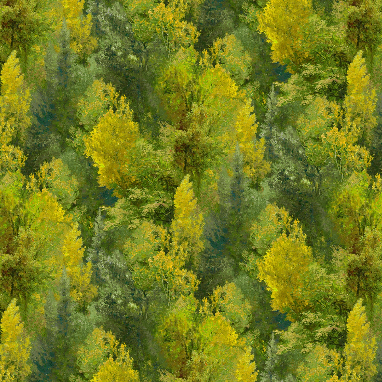 Autumn Retreat | Tree Texture Green by Abraham Hunter for P&B Textiles | ARET05580-G