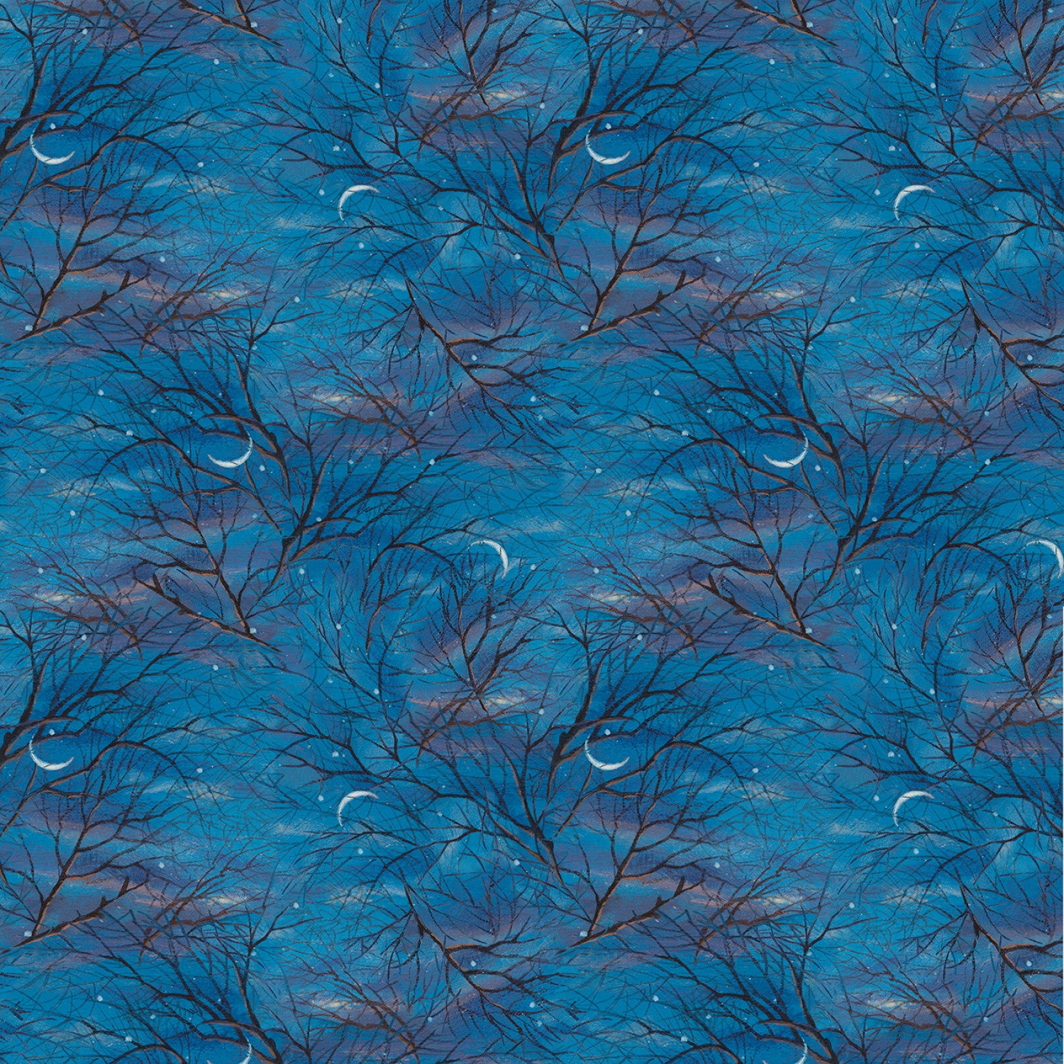 Autumn Retreat | Allover Branches Blue by Abraham Hunter for P&B Textiles | ARET05582-B