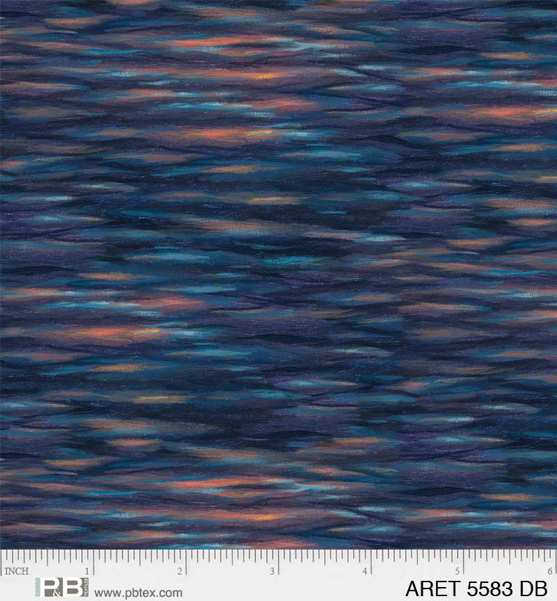 Autumn Retreat | Water Texture Dark Blue by Abraham Hunter for P&B Textiles | ARET05583-DB