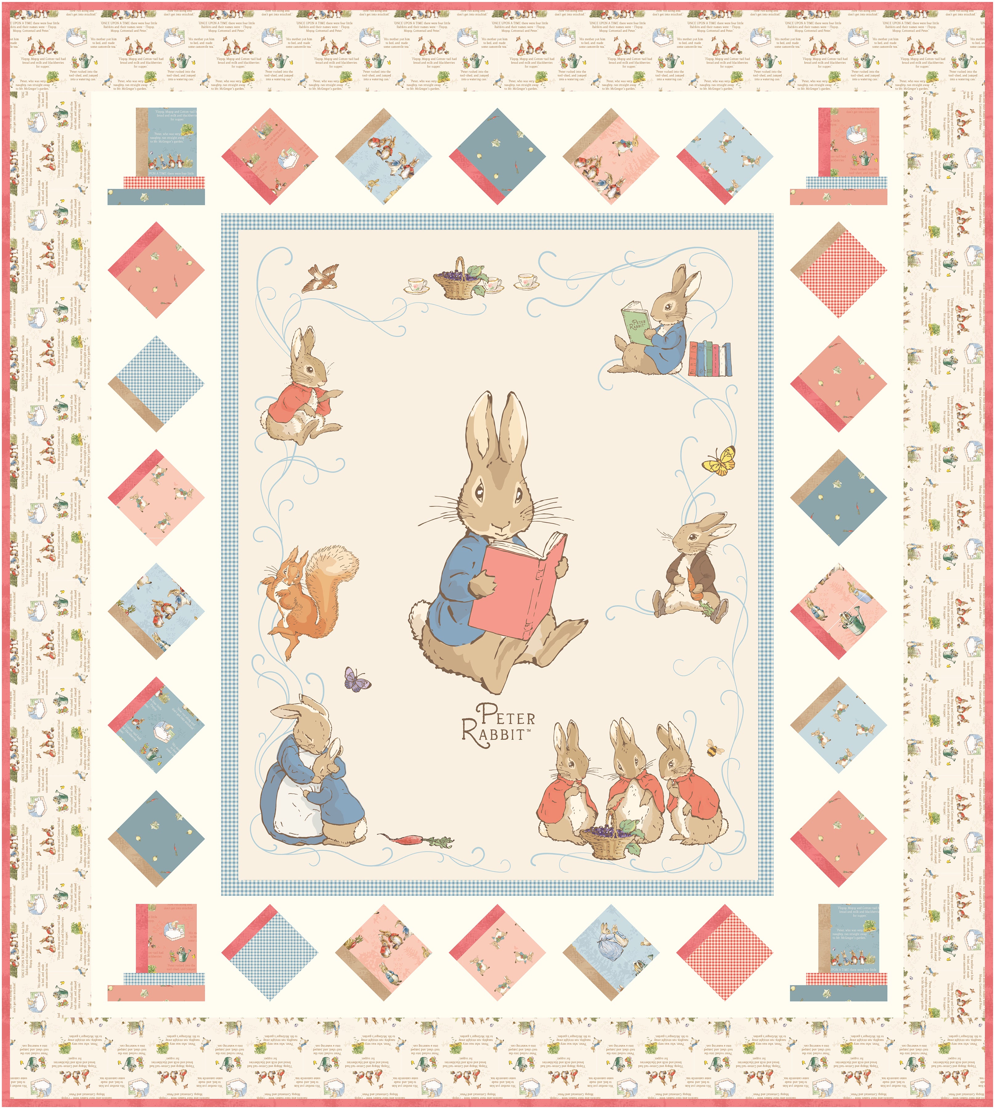 The Tale of Peter Rabbit | Book Adventures Cotton Quilt Kit w/bonus Book