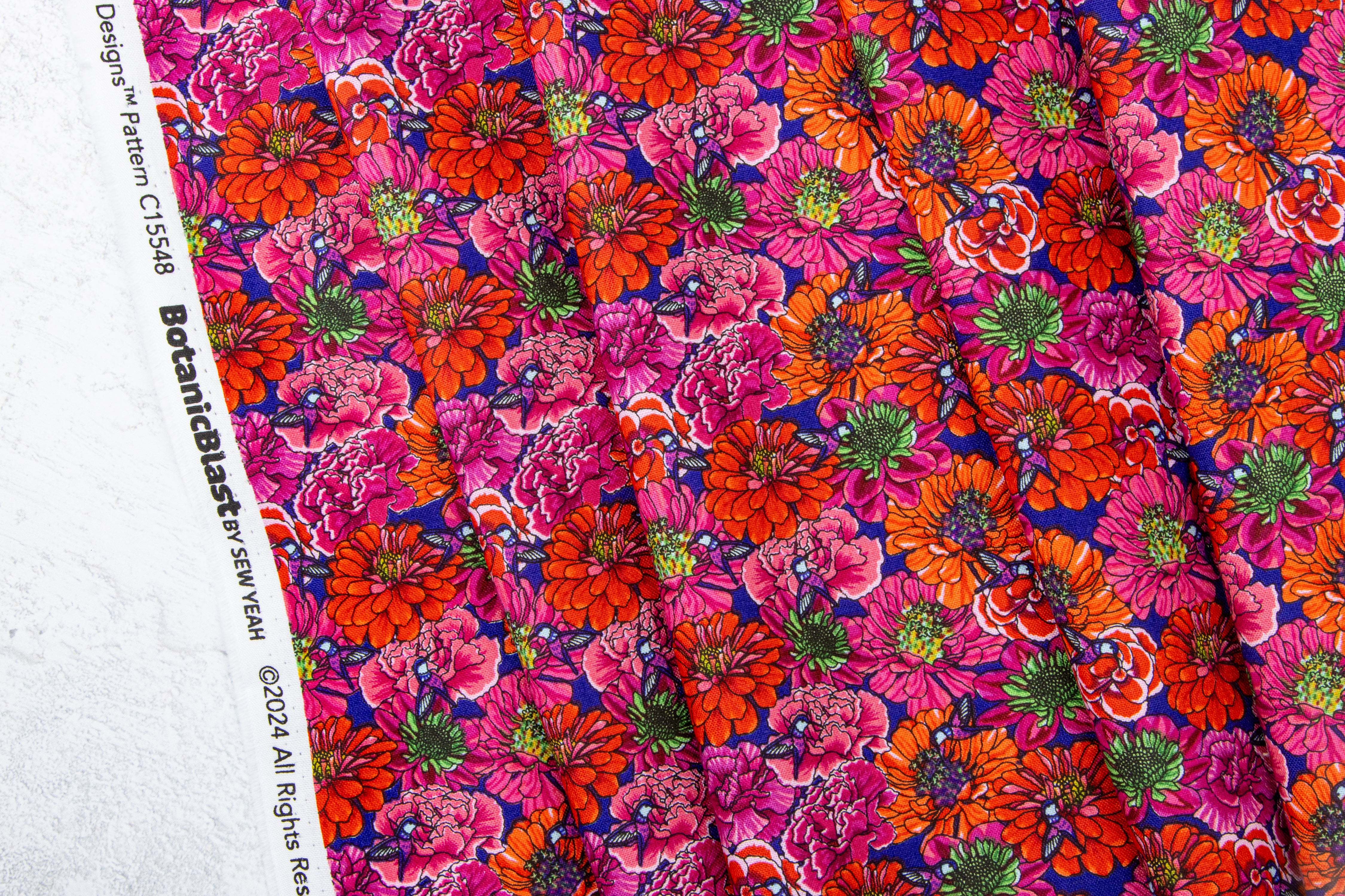 Botanic Blast | Floral Purple by Sew Yeah Quilting for Riley Blake | C15548-PURPLE