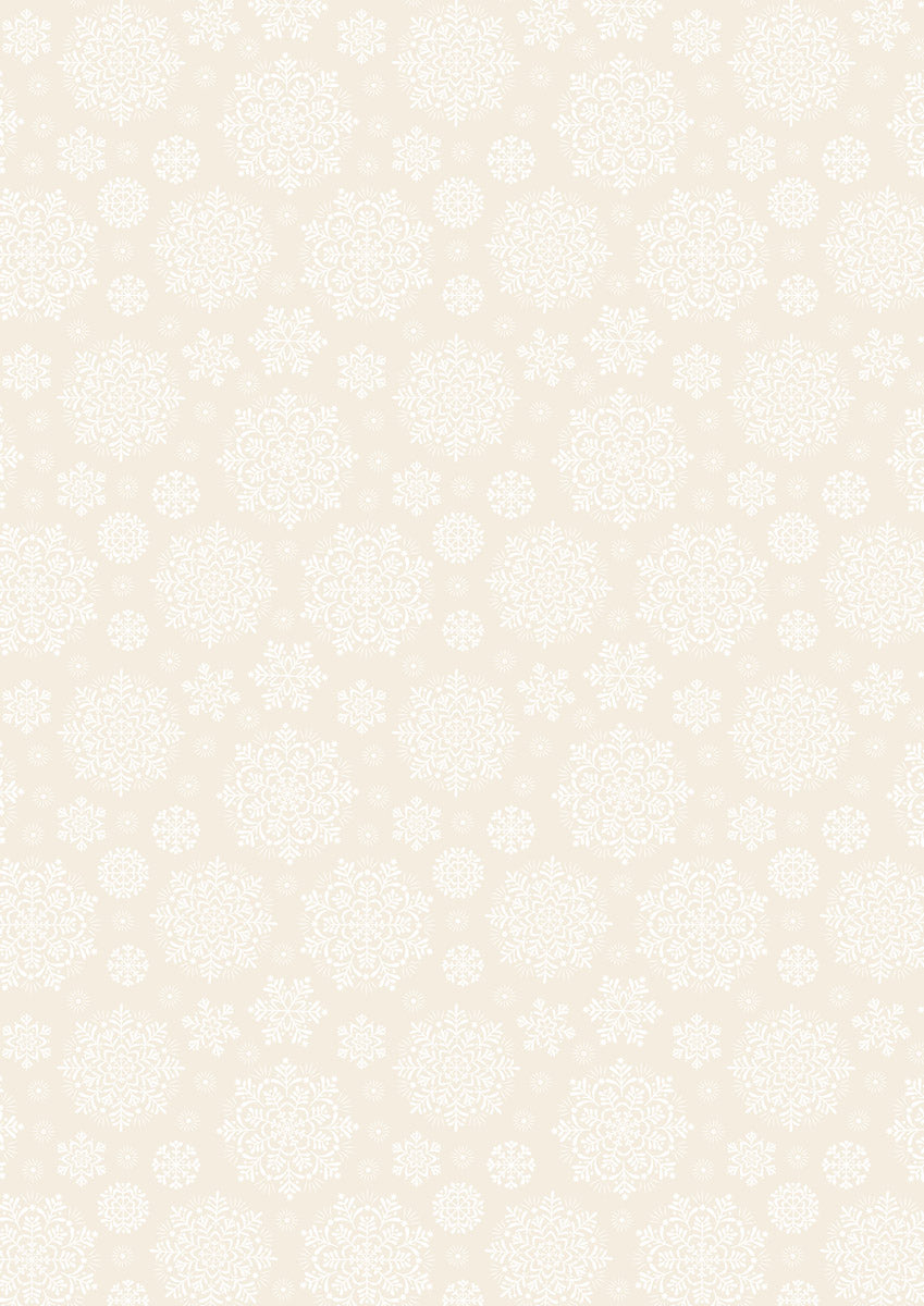 Peace and Joy | Snowflakes on Cream by Lewis & Irene