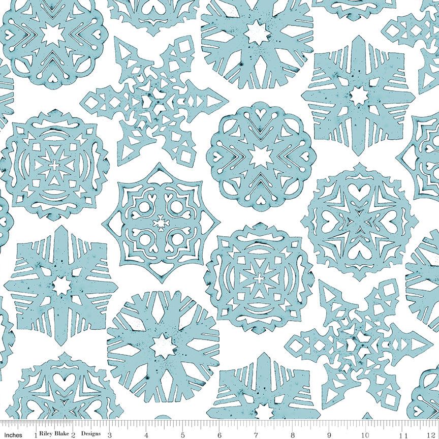 White as Snow | Snowflakes Blue by J. Wecker Frisch for Riley Blake | C12564-BLUE