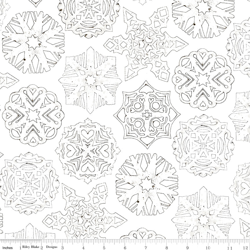 White as Snow | Snowflakes White by J. Wecker Frisch for Riley Blake | CD13564-WHITE