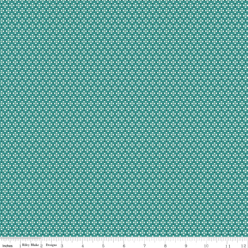 Home Town | Dansie Teal by Lori Holt for Riley Blake | C13595-TEAL