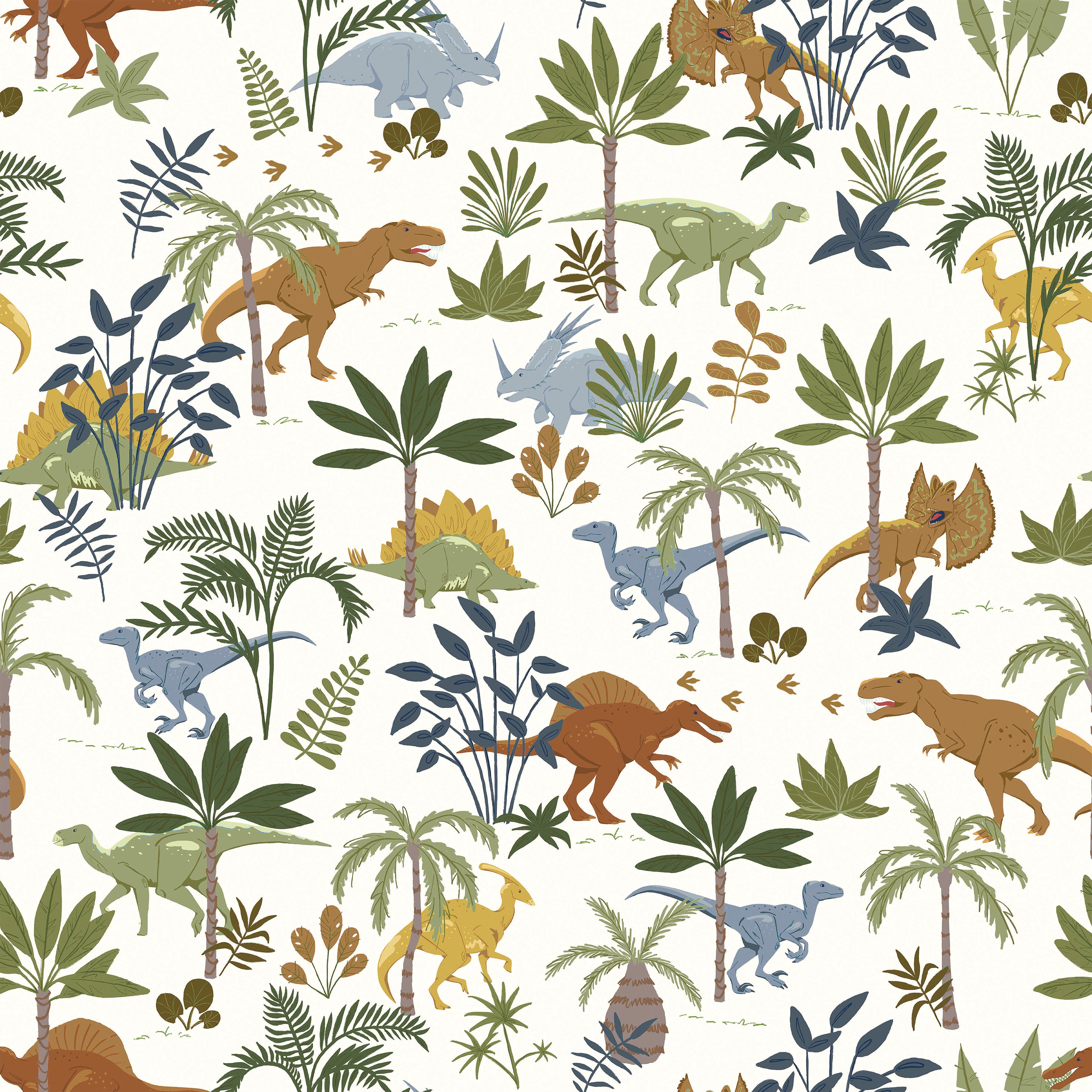 Cretaceous | Jungle Dinos Cream by Amanda Niederhauser for Riley Blake | C14101-CREAM