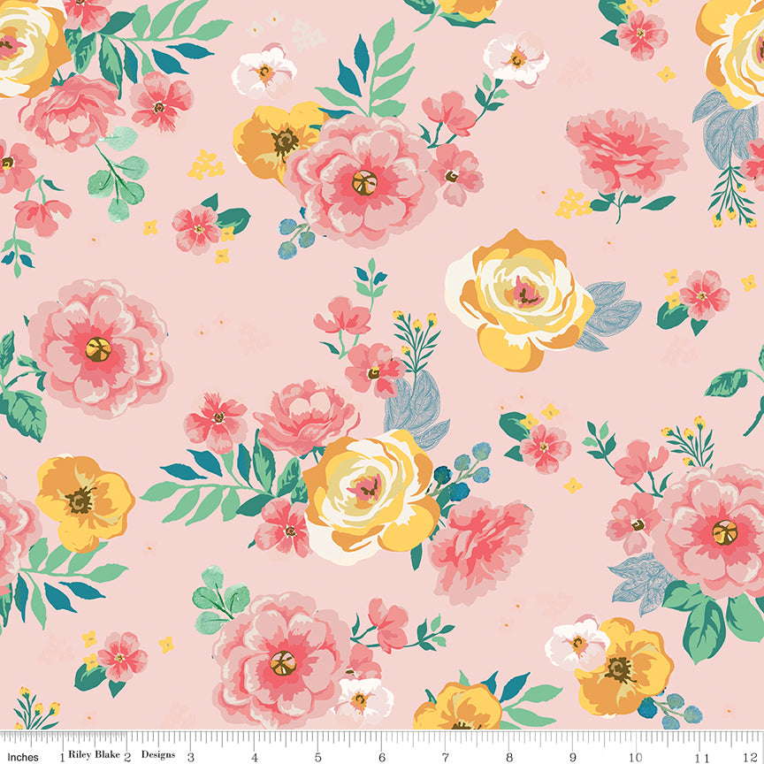 Spring Gardens | Main Pink by My Mind's Eye for Riley Blake | C14110-PINK