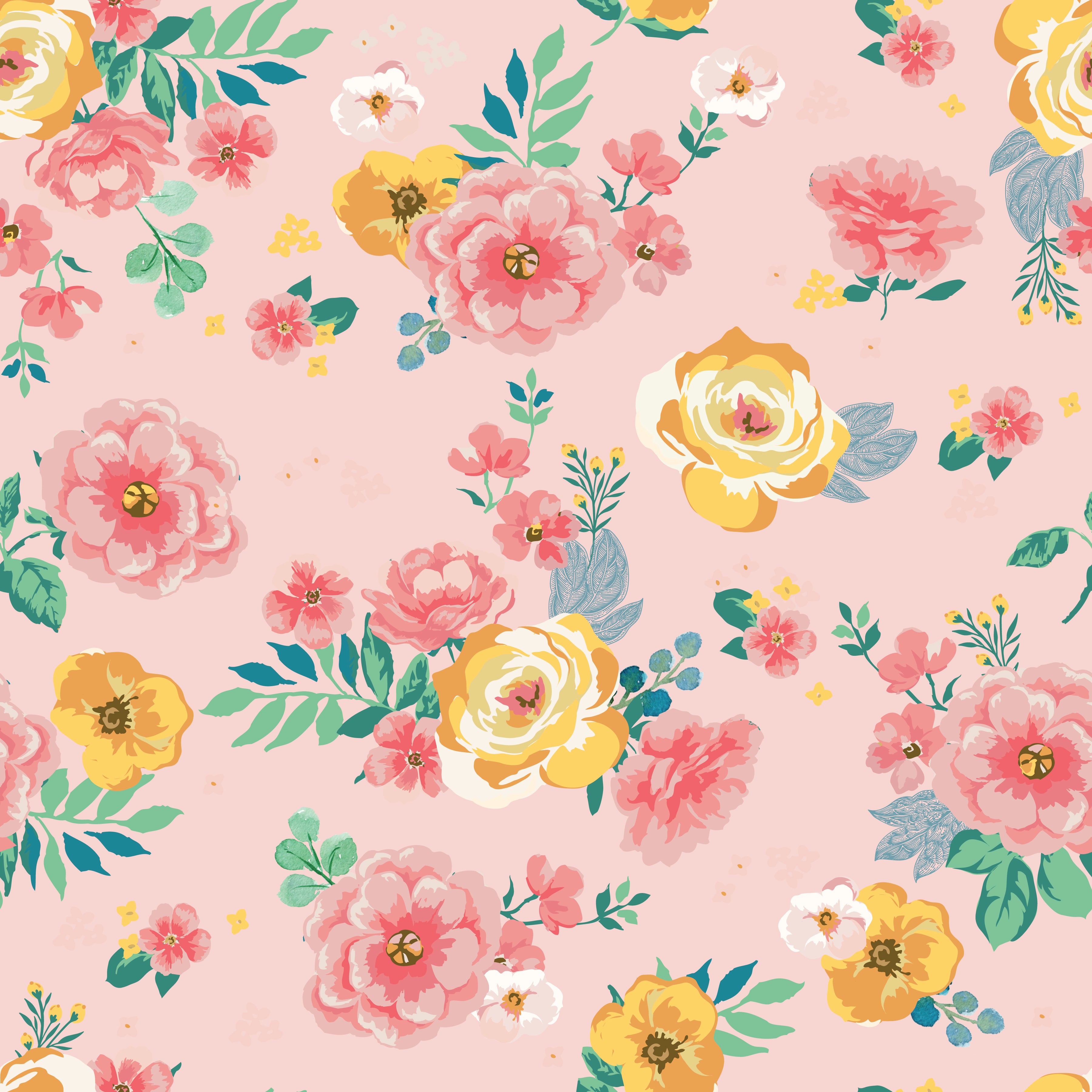 Spring Gardens | Main Pink by My Mind's Eye for Riley Blake | C14110-PINK