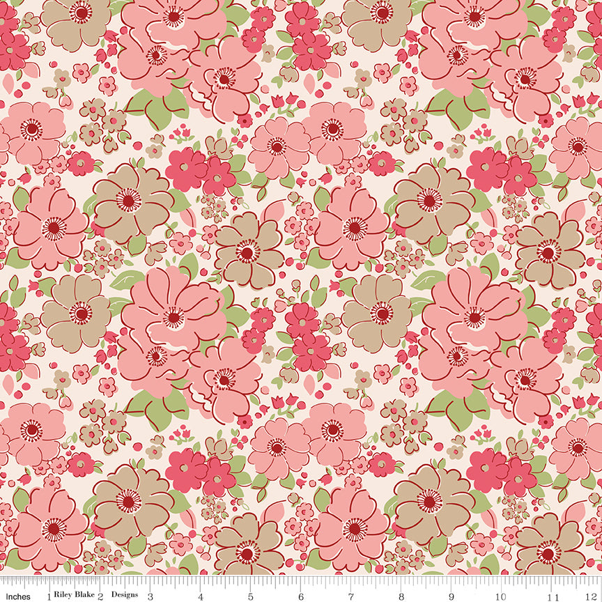 Mercantile | Lovely Tea Rose by Lori Holt for Riley Blake | C14380-TEAROSE