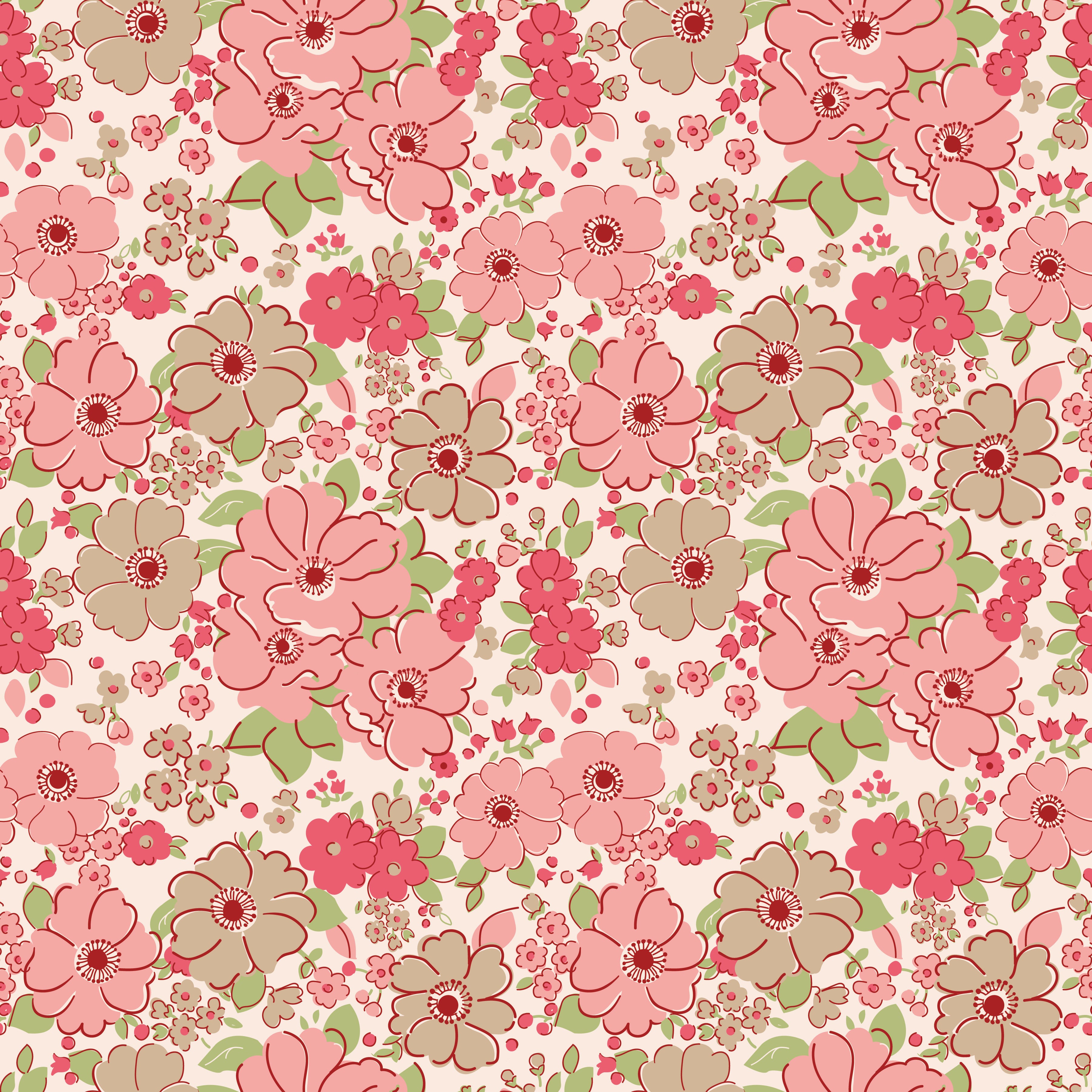 Mercantile | Lovely Tea Rose by Lori Holt for Riley Blake | C14380-TEAROSE