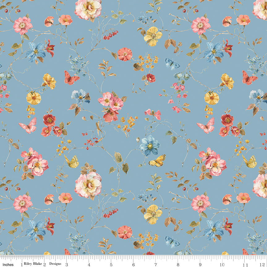 Countryside | Floral Blue by Lisa Audit for Riley Blake | C14533-BLUE