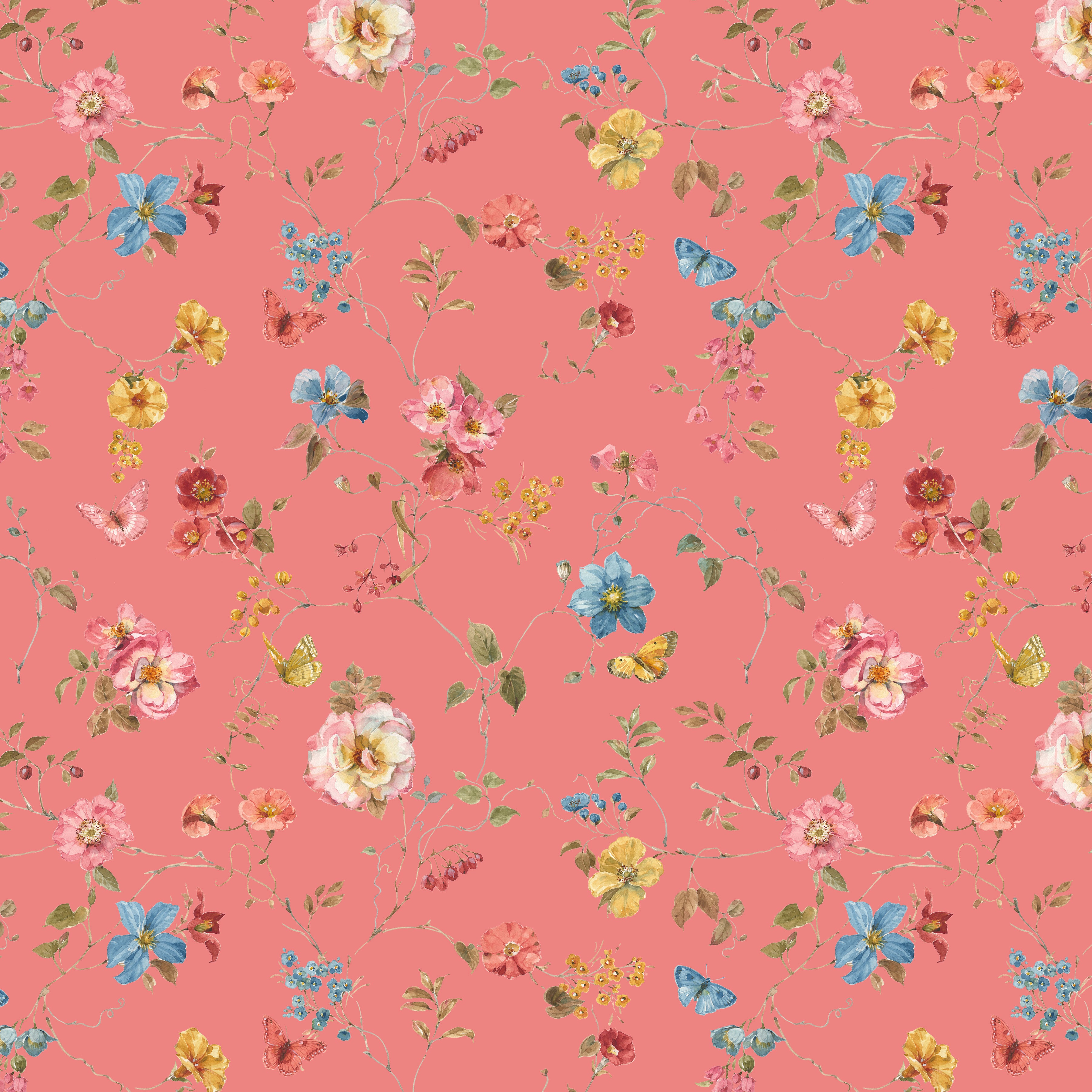 Countryside | Floral Coral by Lisa Audit for Riley Blake | C14533-CORAL