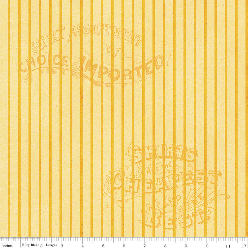 Pumpkin Patch | Silver Lining Stripe Yellow by J. Wecker Frisch for Riley Blake | C14581-YELLOW