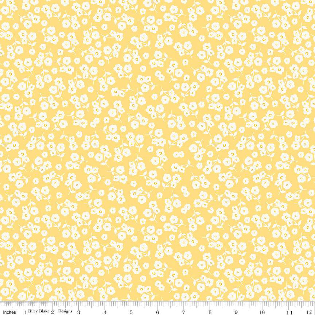 Picnic Florals - Ditsy Yellow by My Mind's Eye for Riley Blake