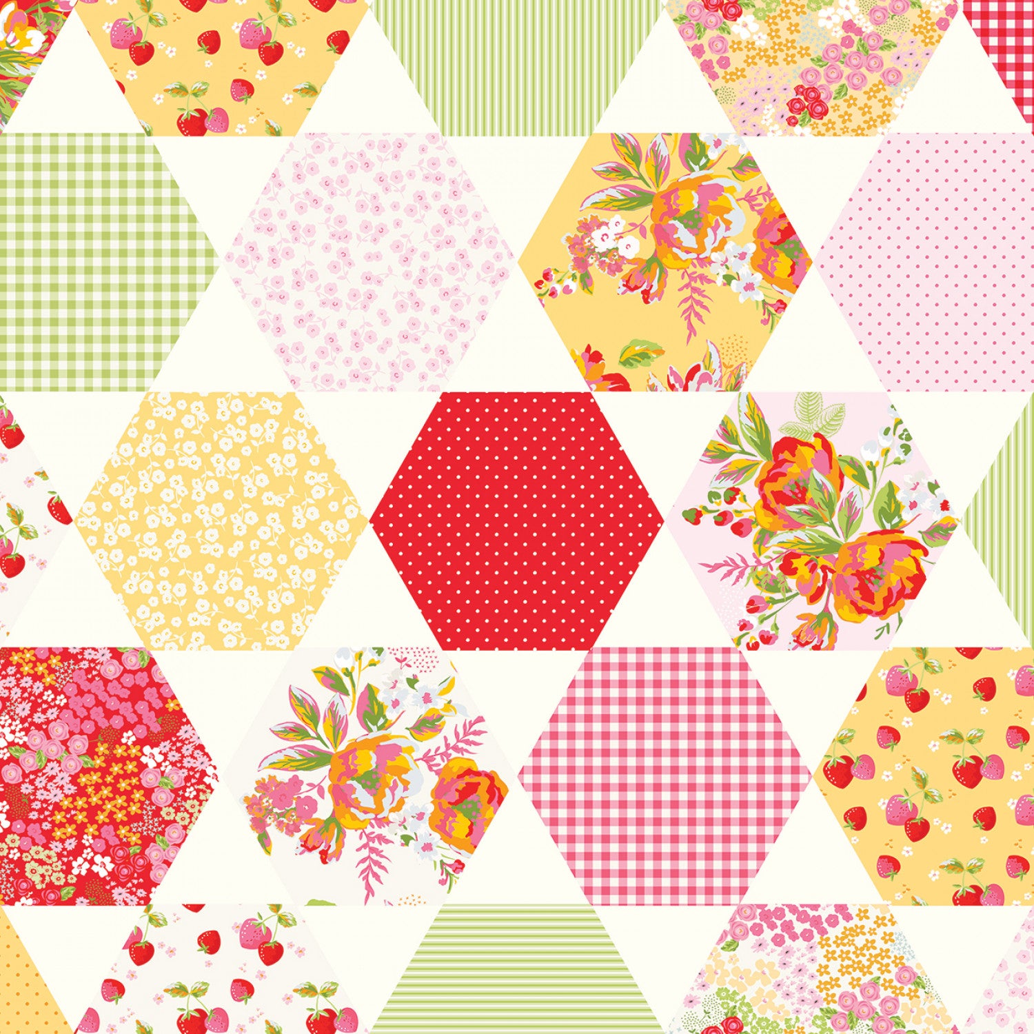 Picnic Florals - Cheater Print Multi by My Mind's Eye for Riley Blake