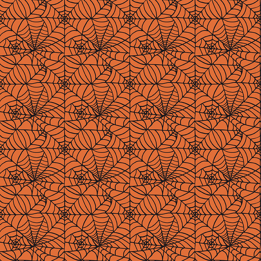 Sophisticated Halloween | Spiderweb Orange by My Mind's Eye for Riley Blake | C14622-ORANGE