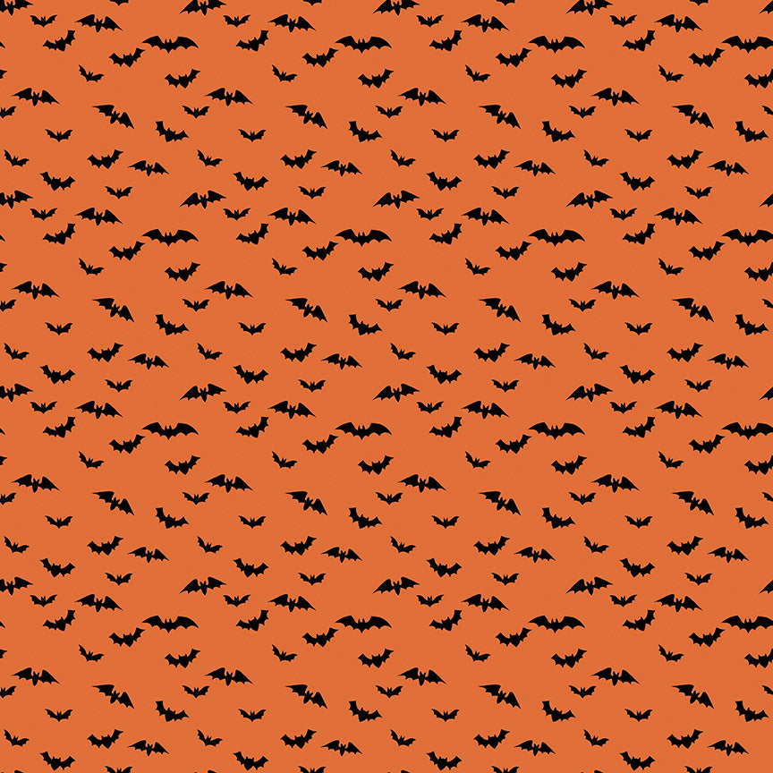 Sophisticated Halloween | Bats Orange by My Mind's Eye for Riley Blake | C14625-ORANGE