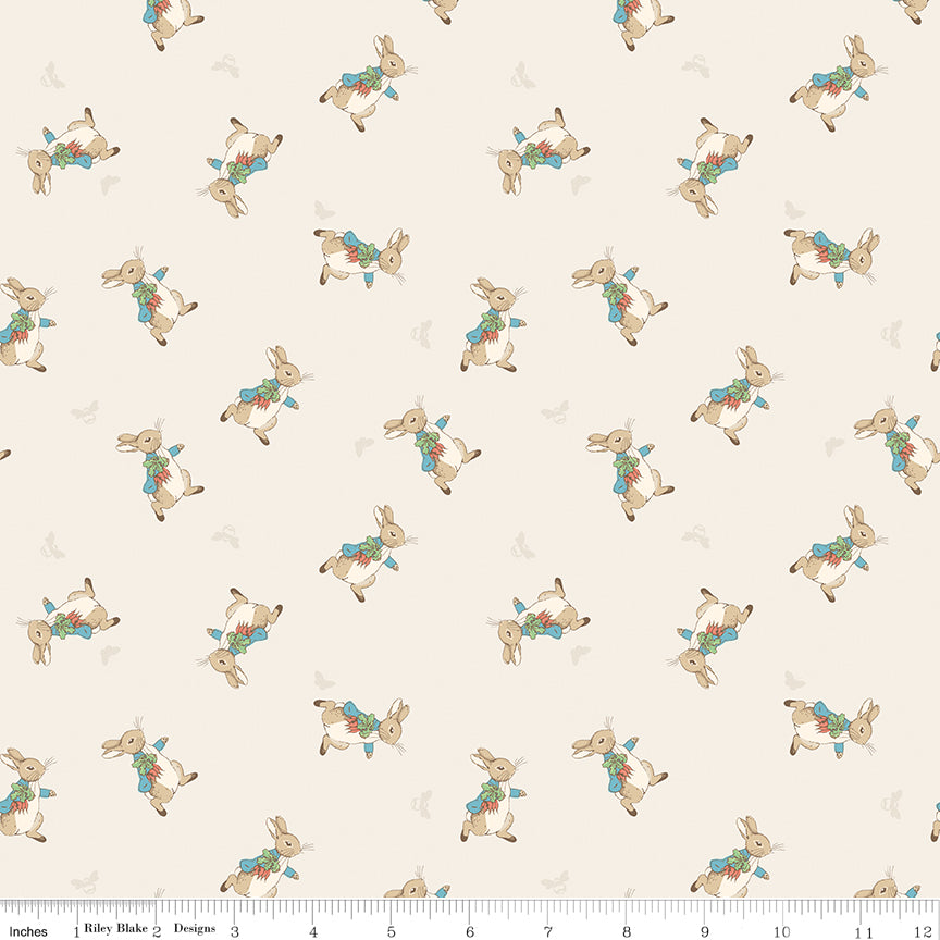 The Tale of Peter Rabbit | Peter Toss Cream by Beatrix Potter for Riley Blake | C14702-CREAM