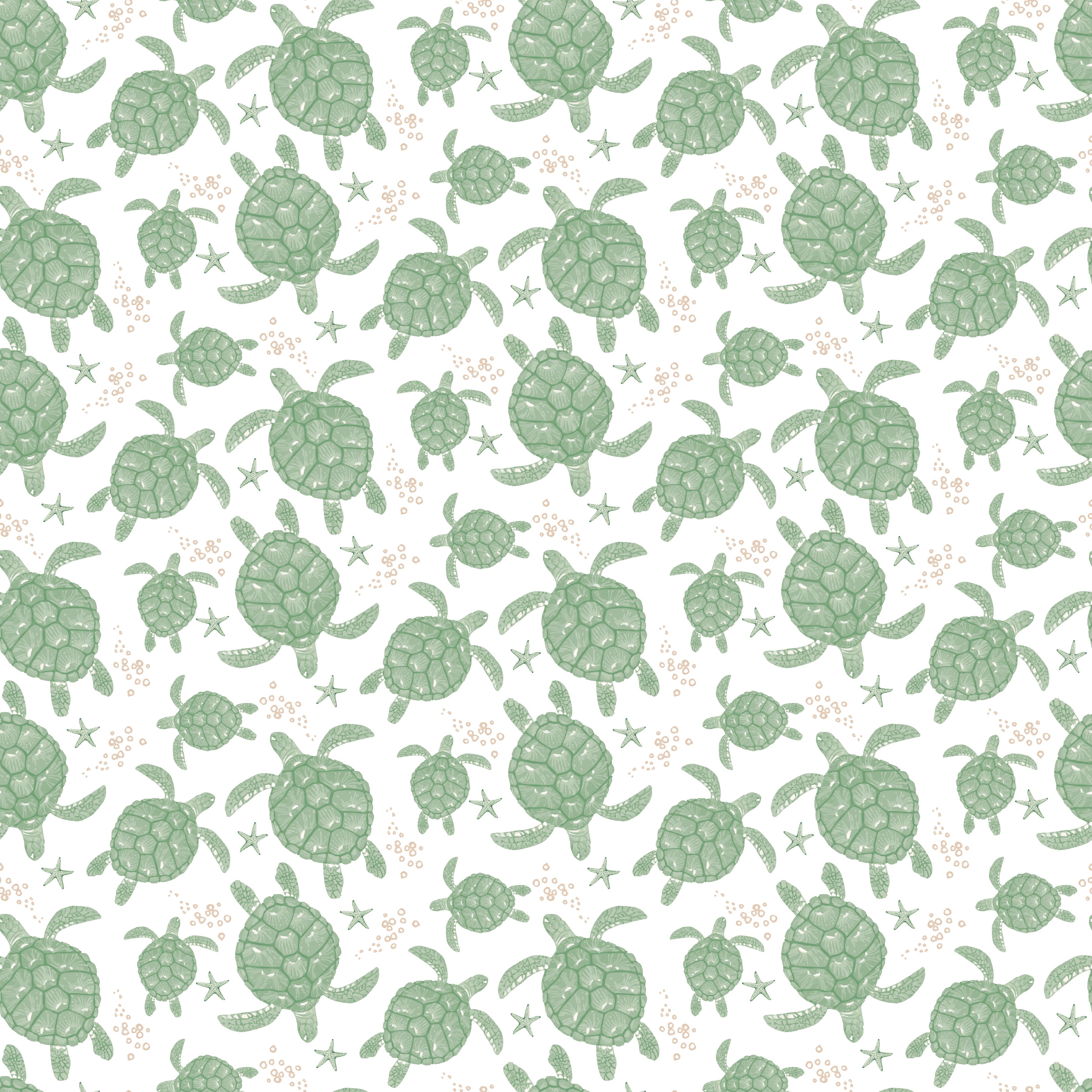 Free as the Ocean | Turtles White by Lisa Audit for Riley Blake | C14802-WHITE