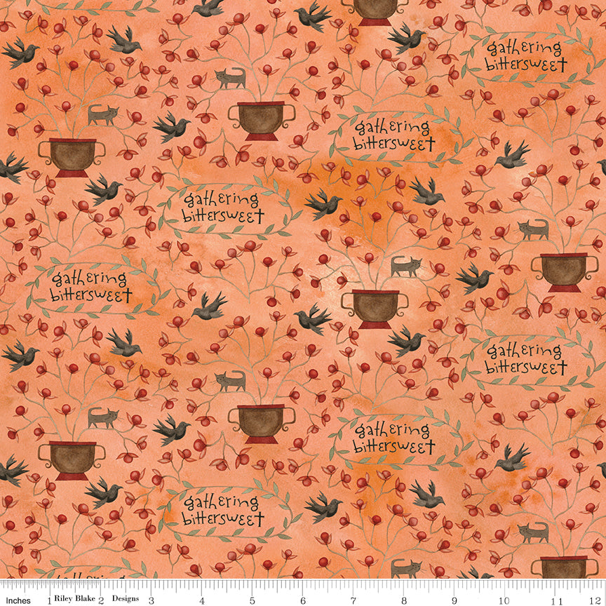 Bittersweet Farm | Gathering Orange by Teresa Kogut for Riley Blake | C14852-ORANGE