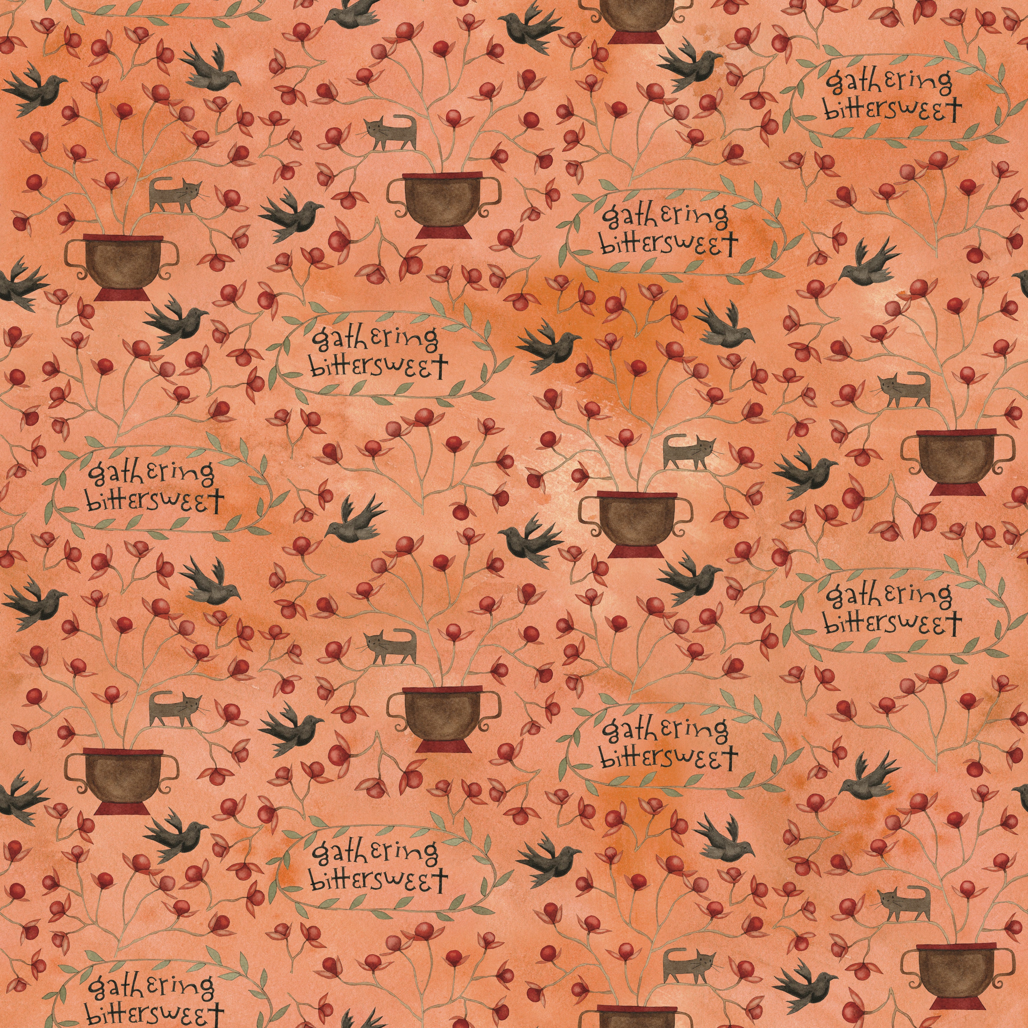 Bittersweet Farm | Gathering Orange by Teresa Kogut for Riley Blake | C14852-ORANGE