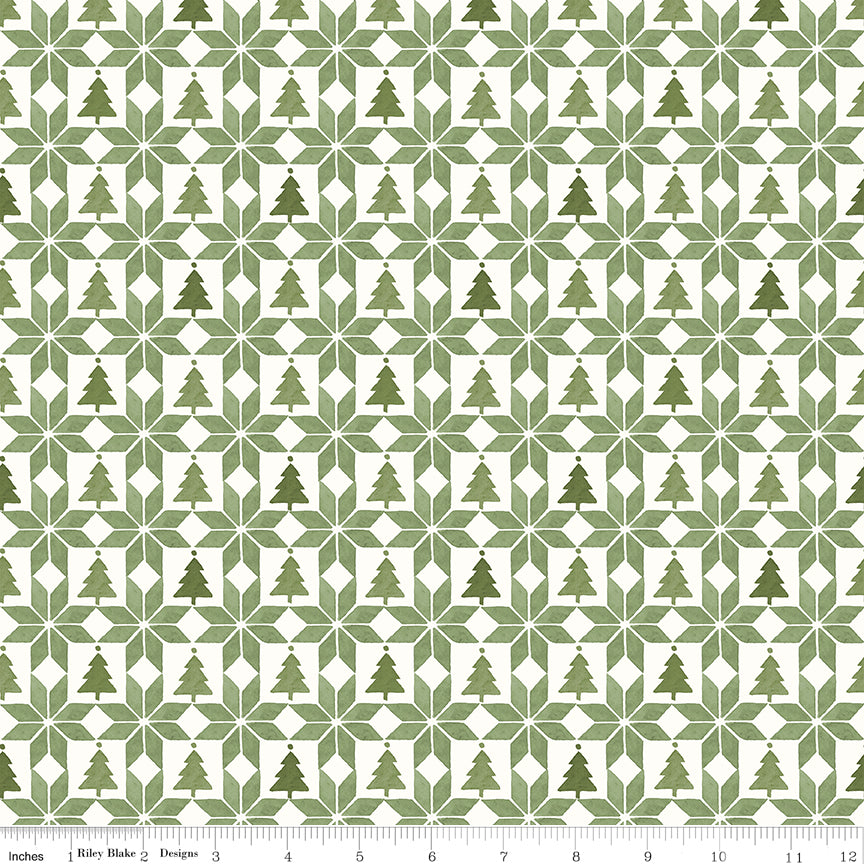 Magical Winterland | Patchwork Green by Lisa Audit for Riley Blake