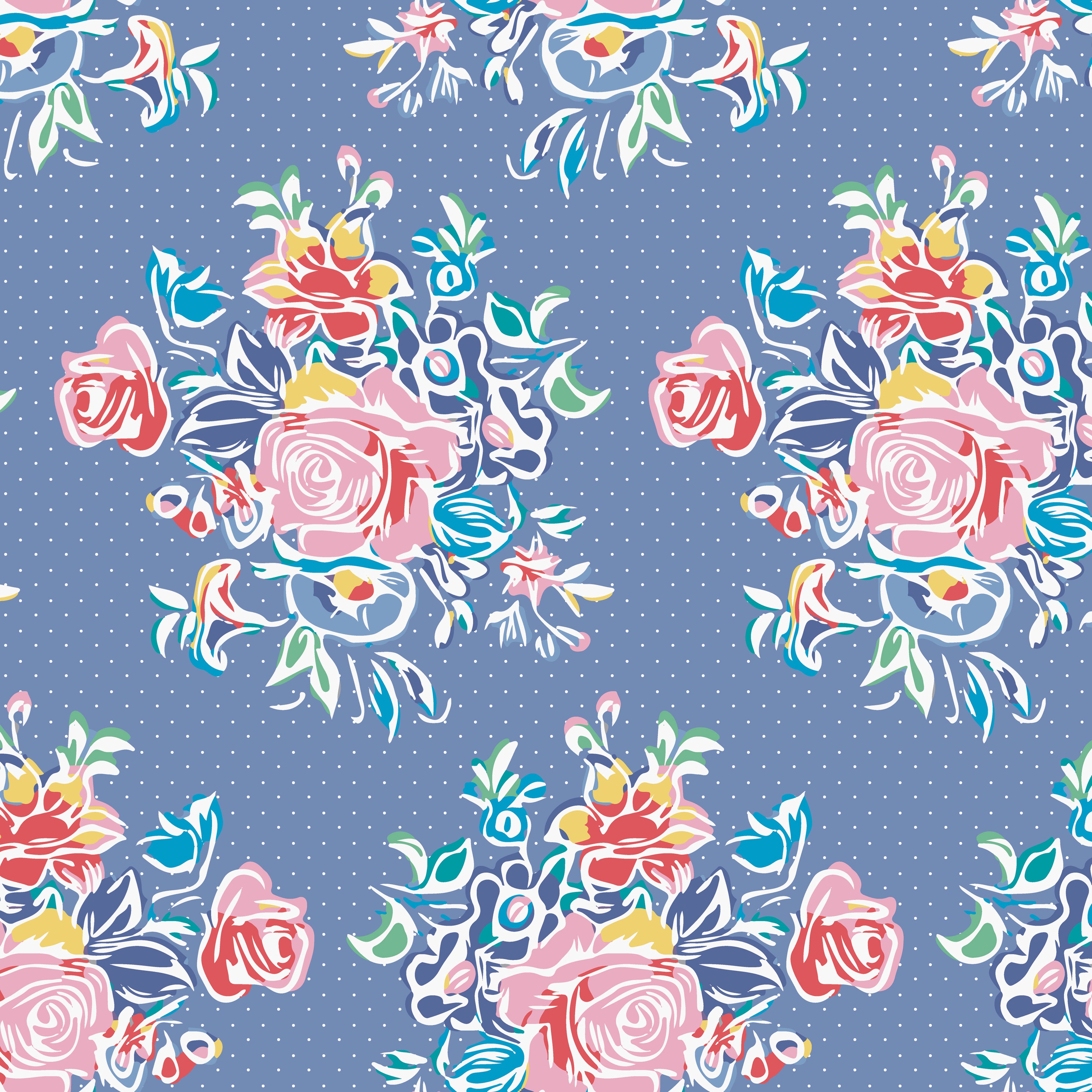 Always in Season | Large Floral Blueberry by American Jane for Riley Blake | C15100-BLUEBERRY