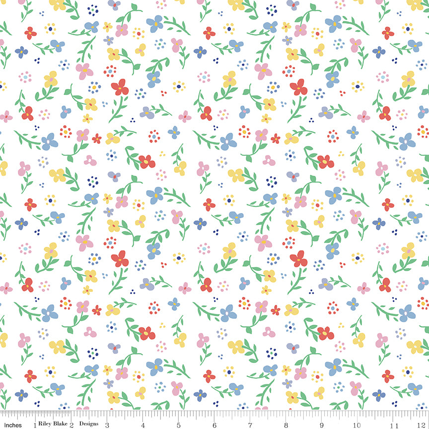 Always in Season | Small Floral White by American Jane for Riley Blake | C15101-WHITE