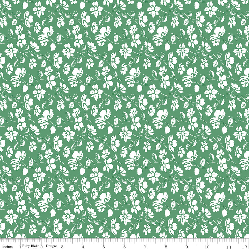 Always in Season | Mono Floral Green by American Jane for Riley Blake | C15105-GREEN