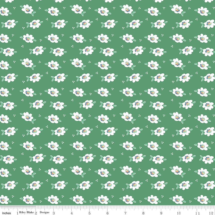 Always in Season | Lazy Daisy Green by American Jane for Riley Blake | C15107-GREEN