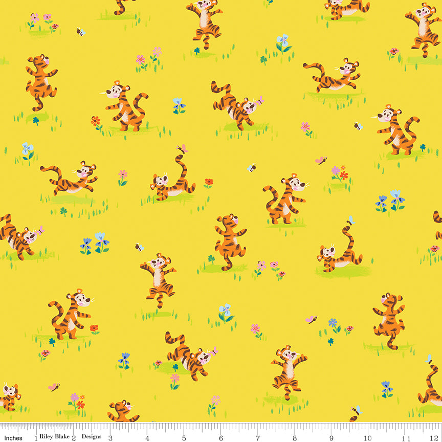 100 Aker Woods | Tigger Bounce Yellow by Jill Howarth for Riley Blake | C15173-YELLOW