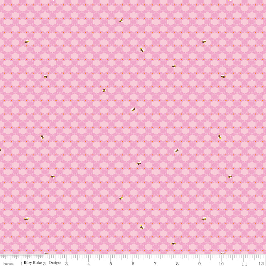 100 Aker Woods | Honey Hex Pink by Jill Howarth for Riley Blake | C15175-PINK