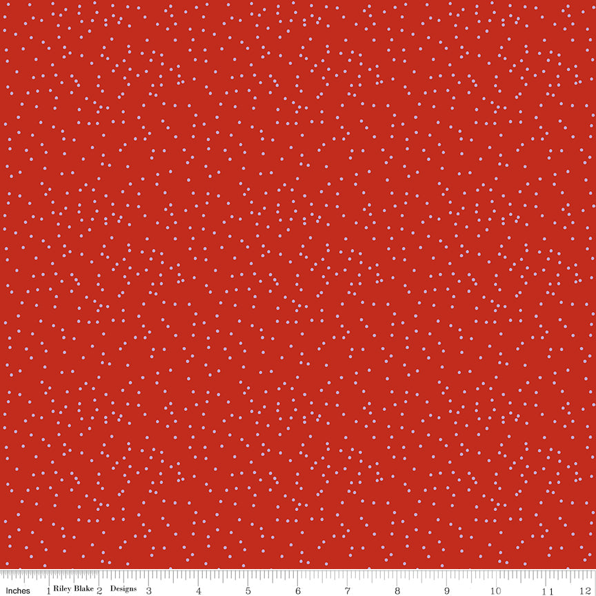 Botanic Blast | Dots Red by Sew Yeah Quilting for Riley Blake | C15549-RED